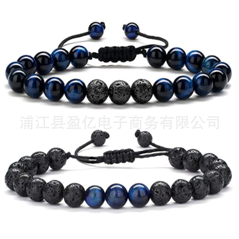 fashion gradient color natural stone agate beaded women bracelets