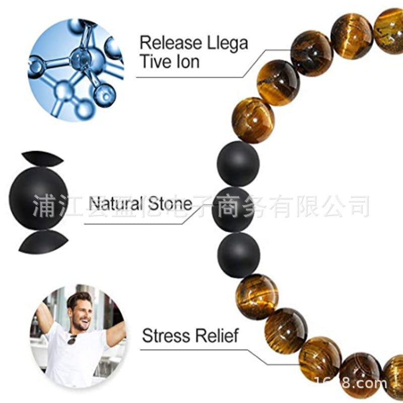 fashion gradient color natural stone agate beaded women bracelets