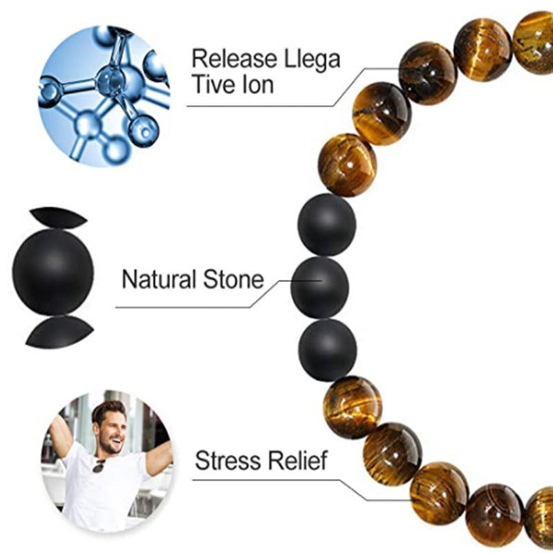 fashion gradient color natural stone agate beaded women bracelets