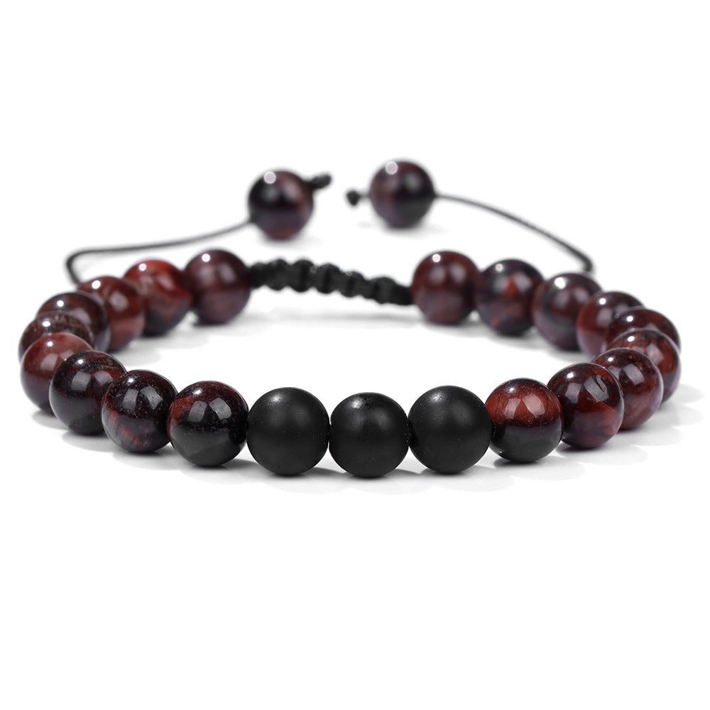 fashion gradient color natural stone agate beaded women bracelets