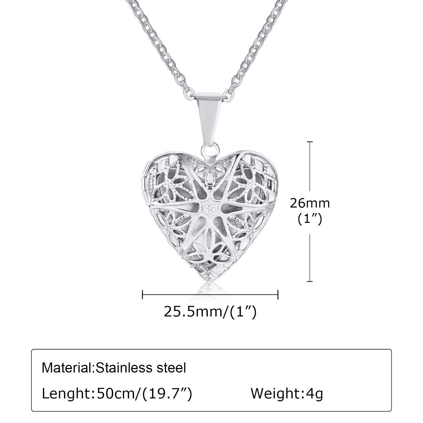 fashion heart shape titanium steel plating necklace