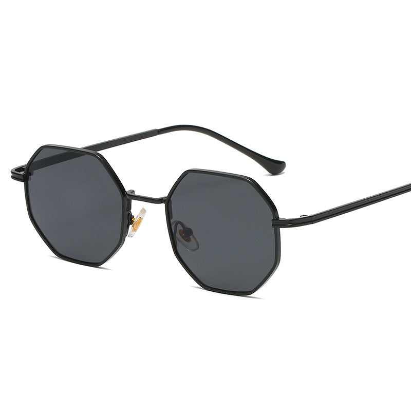 retro hexagon pc polygon full frame women's sunglasses