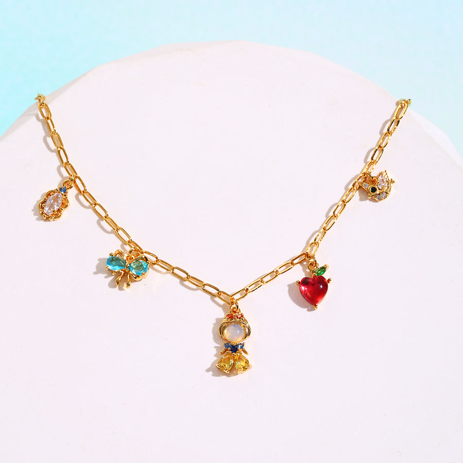 sweet heart shape mermaid copper zircon bracelets in bulk