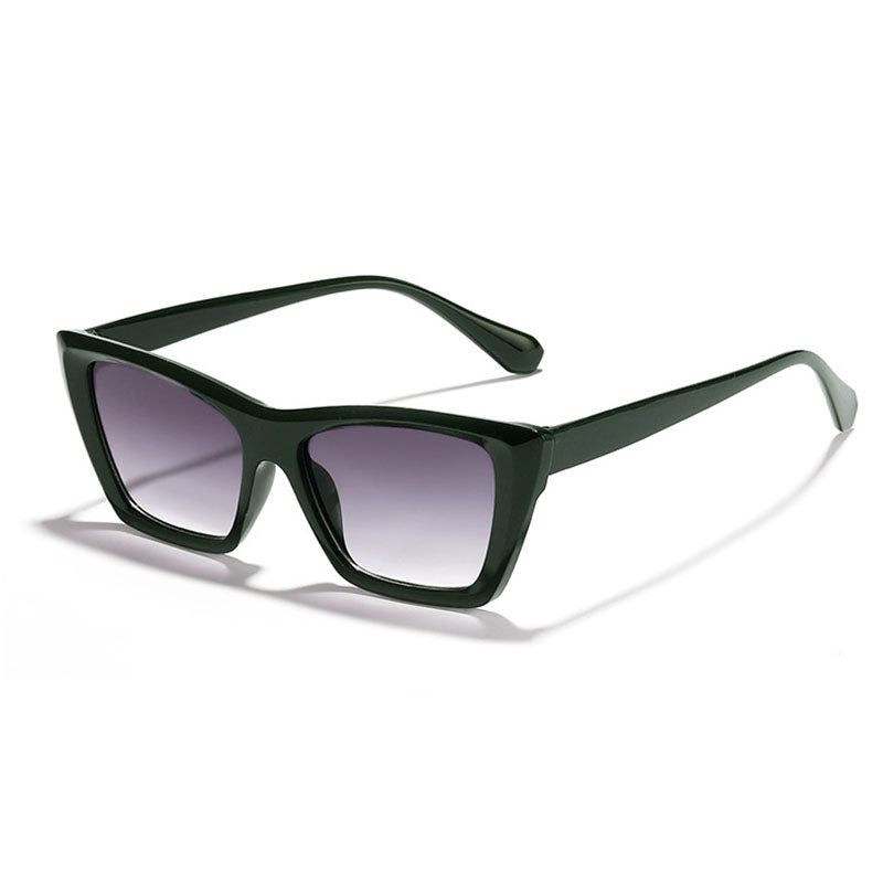 fashion leopard pc uv400 resin cat eye patchwork full frame women's sunglasses