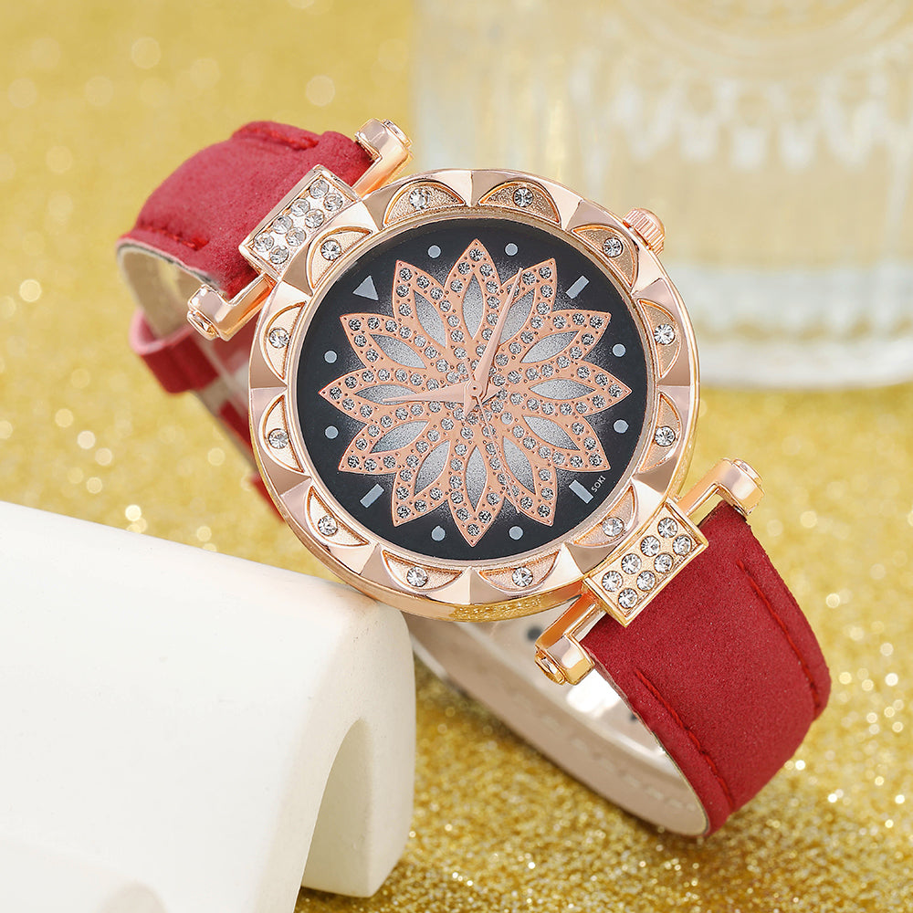 fashion solid color buckle quartz women's watches
