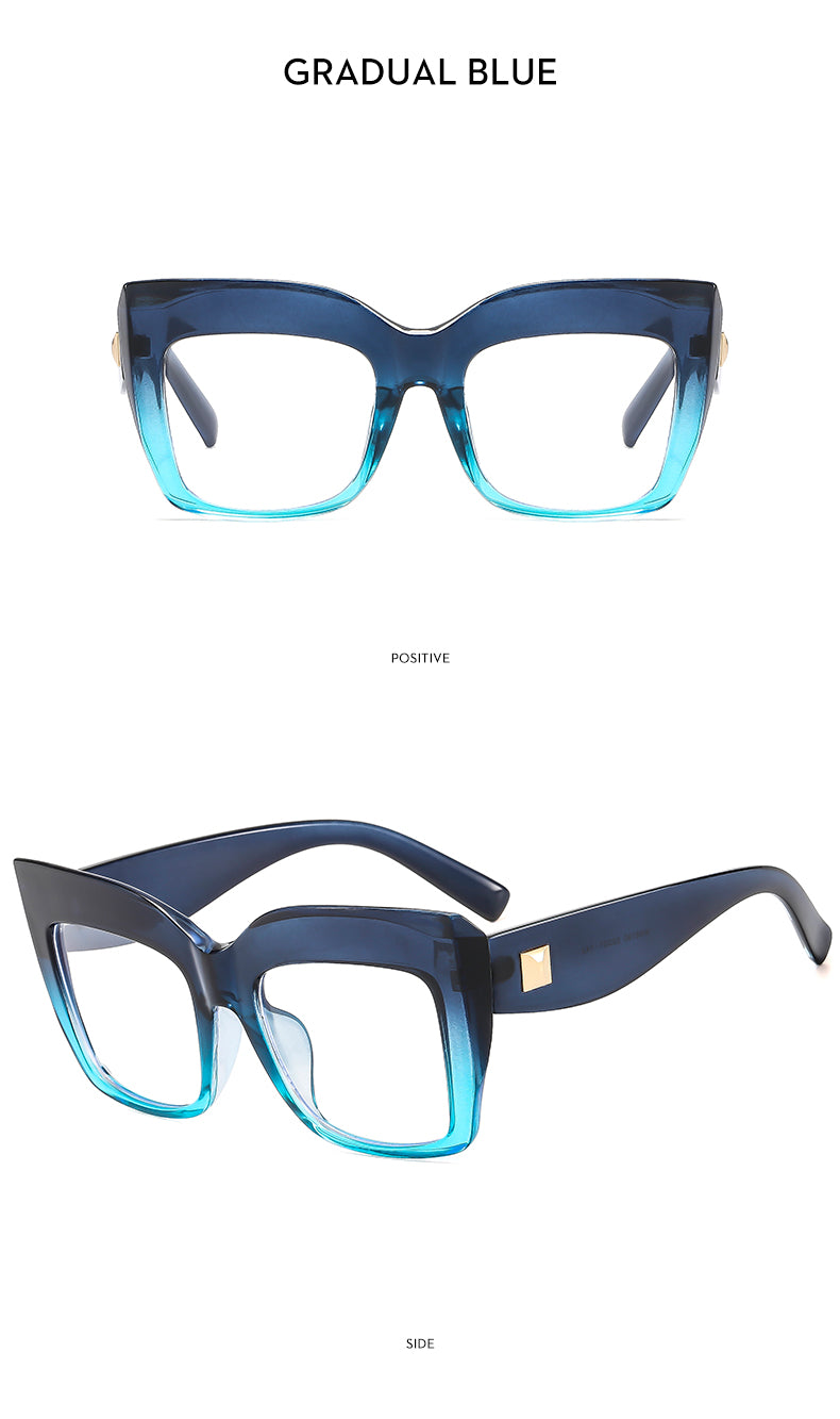 casual commute color block ac square full frame women's sunglasses