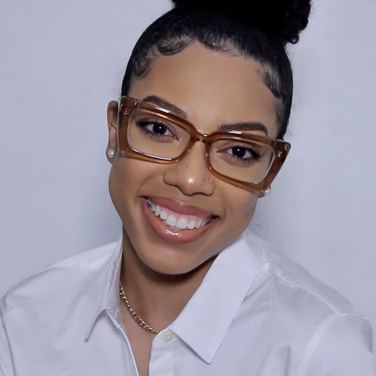 retro solid color ac square full frame optical glasses