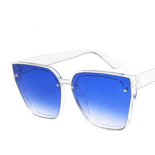 fashion geometric uv protection cat eye full frame men's sunglasses