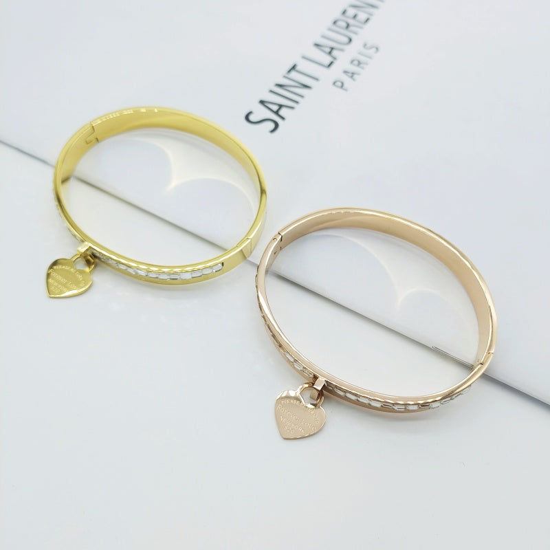 18K Gold Plated Elegant Rhinestones Bangle