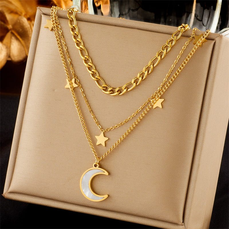 18K Gold Plated Vintage  Layered Necklaces