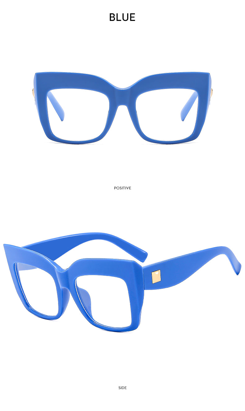 casual commute color block ac square full frame women's sunglasses