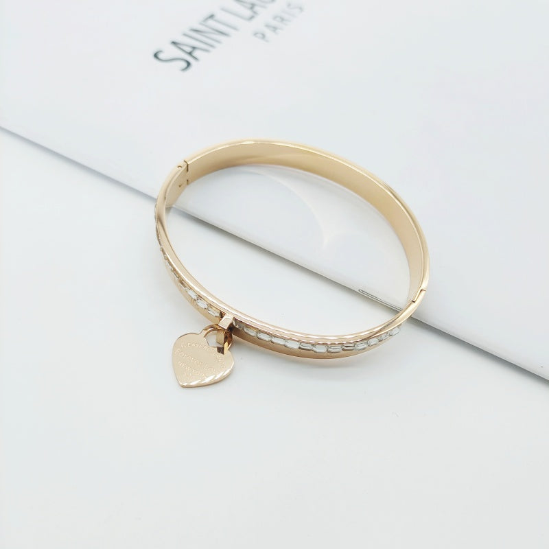 18K Gold Plated Elegant Rhinestones Bangle