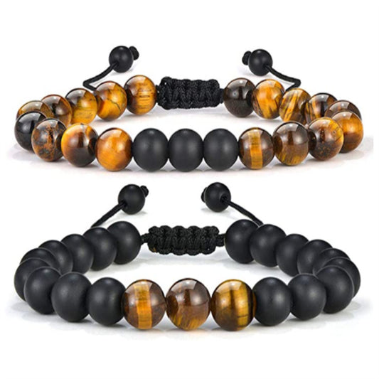 fashion gradient color natural stone agate beaded women bracelets