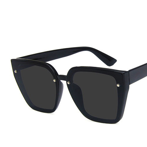 fashion geometric uv protection cat eye full frame men's sunglasses