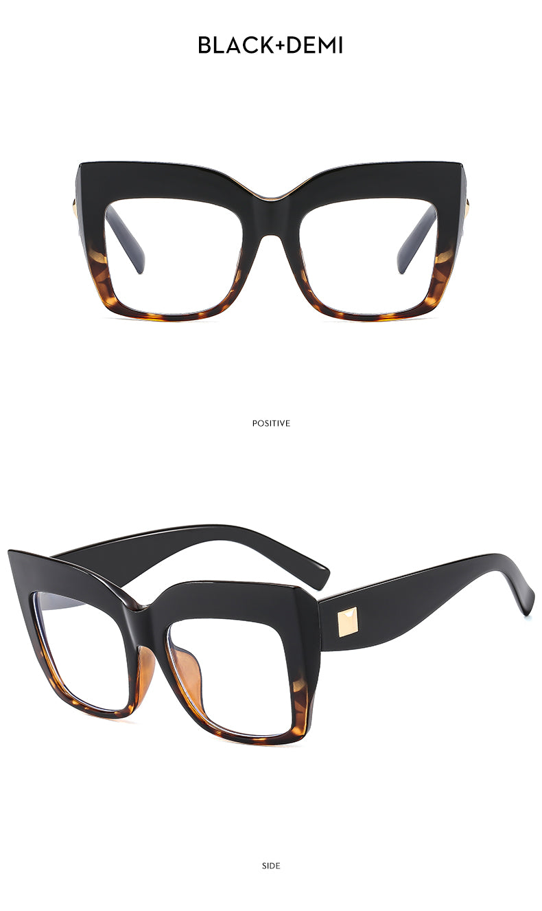 casual commute color block ac square full frame women's sunglasses