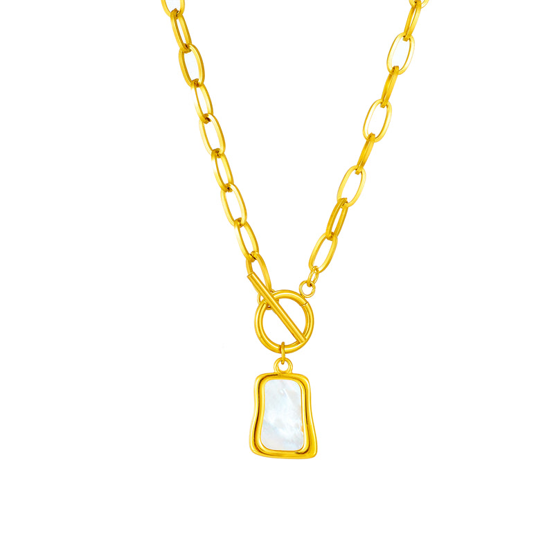 18K Gold Plated Square Necklace