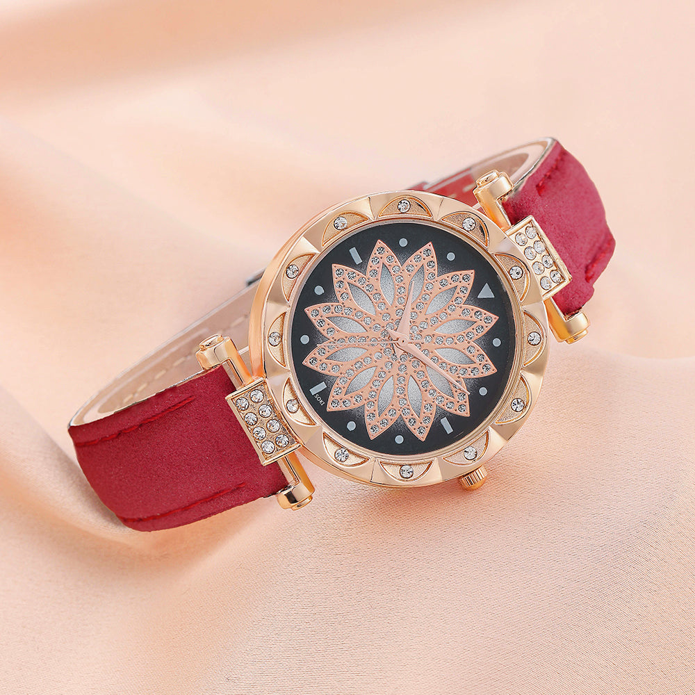 fashion solid color buckle quartz women's watches