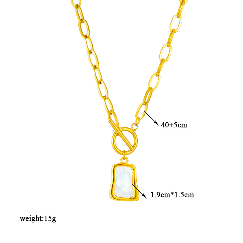 18K Gold Plated Square Necklace