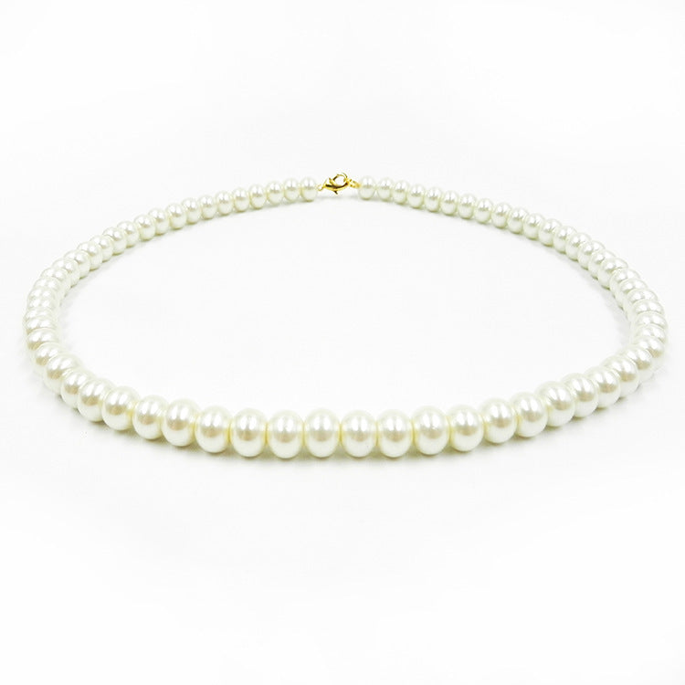 fashion geometric imitation pearl women's necklace