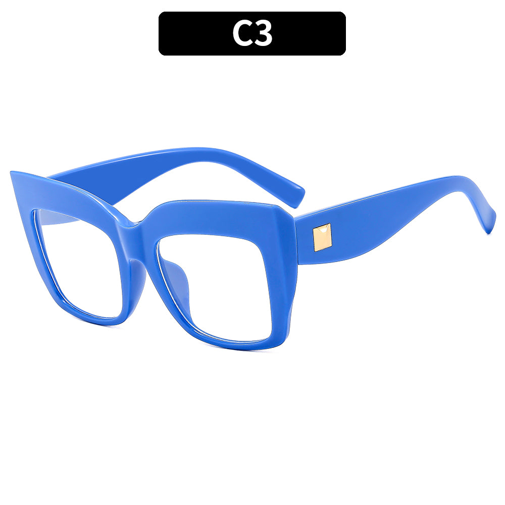 casual commute color block ac square full frame women's sunglasses