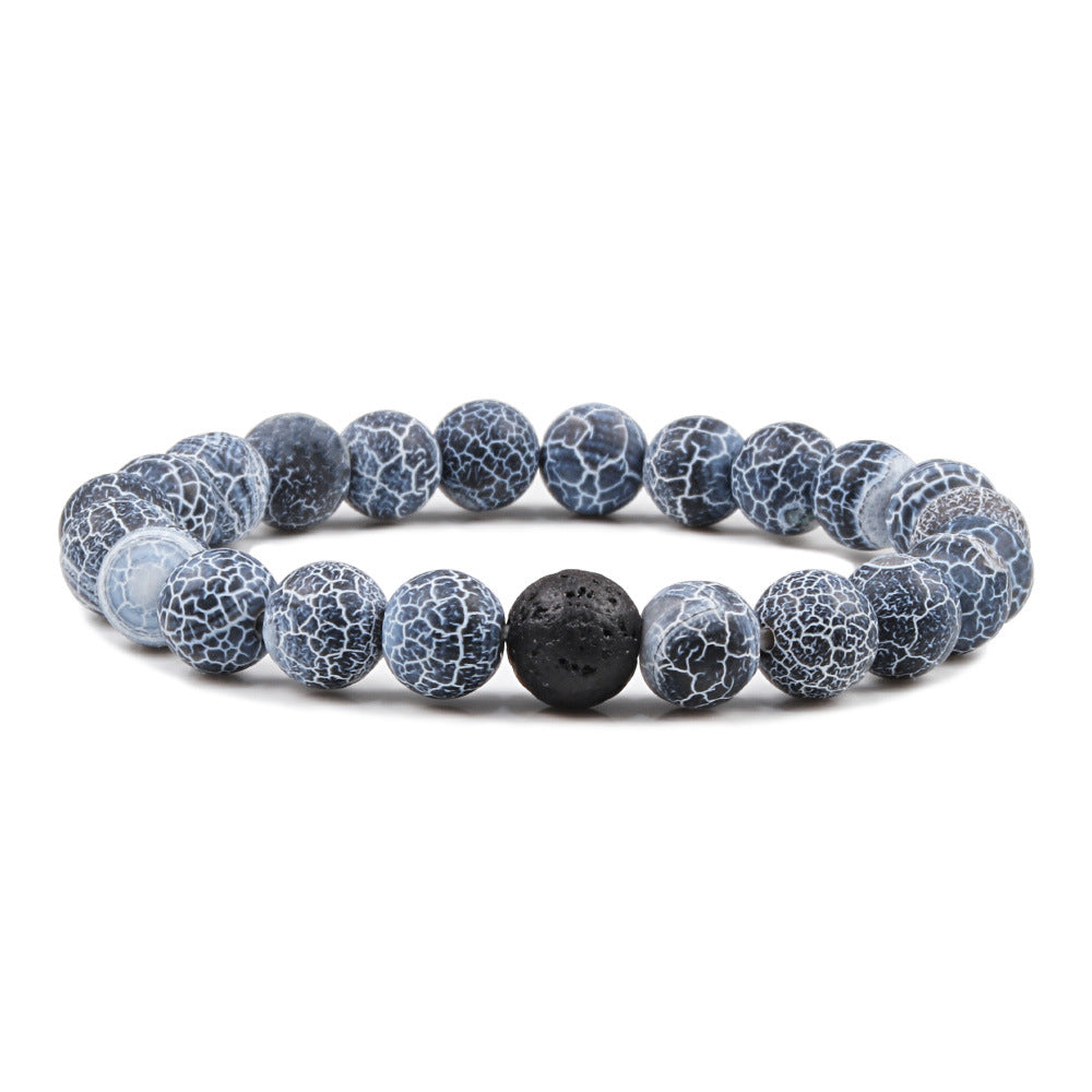 basic classic style geometric natural stone agate bracelets