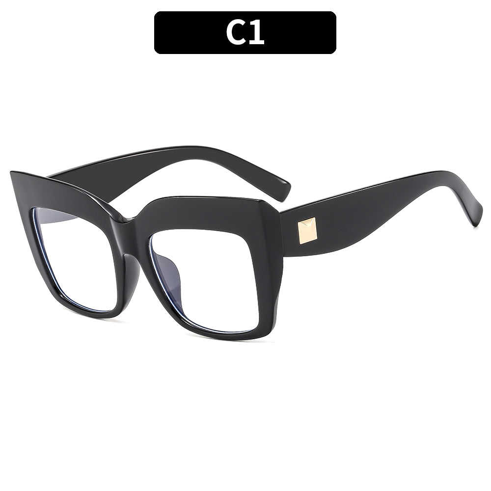 casual commute color block ac square full frame women's sunglasses