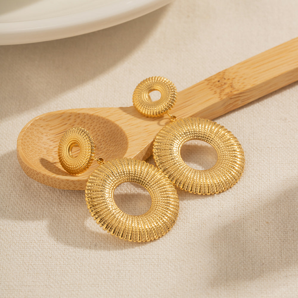 Modern style drop earrings