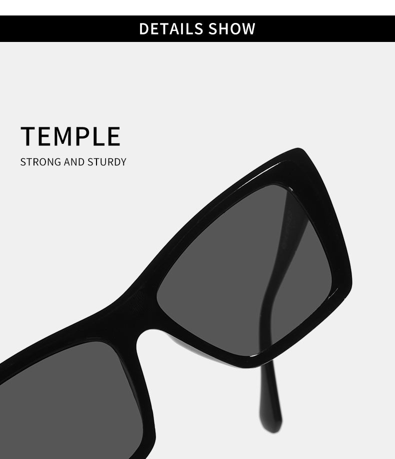 fashion leopard pc uv400 resin cat eye patchwork full frame women's sunglasses