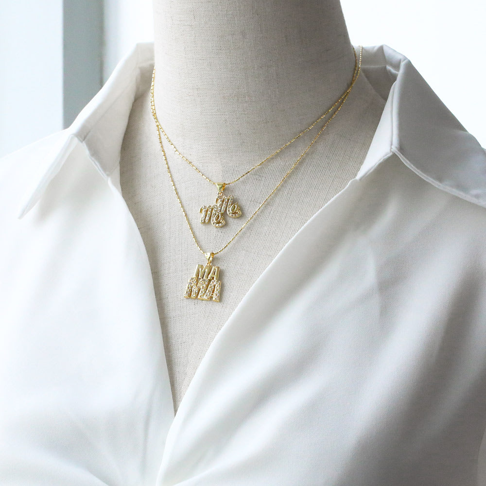 18K Gold Plated Simple Style Pendant Necklace