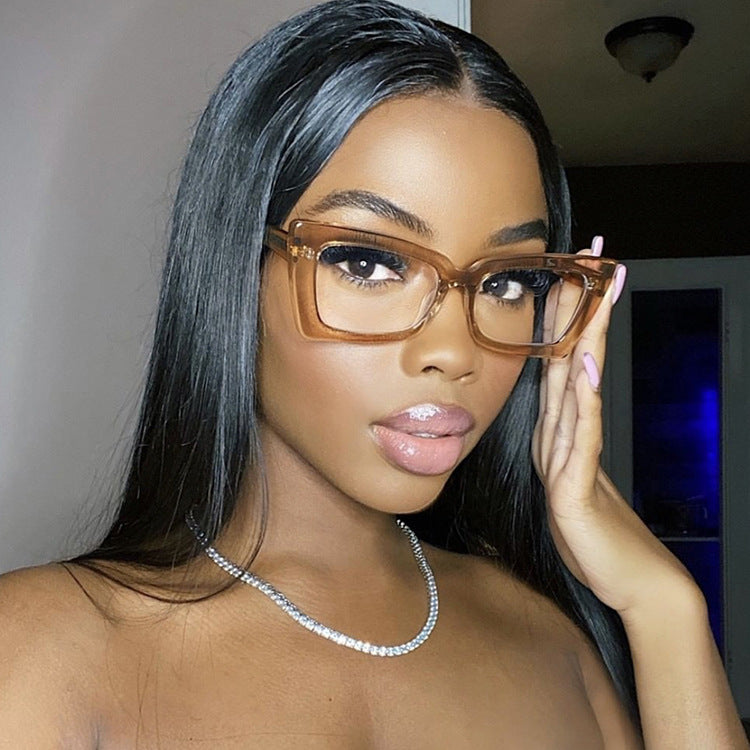 retro solid color ac square full frame optical glasses