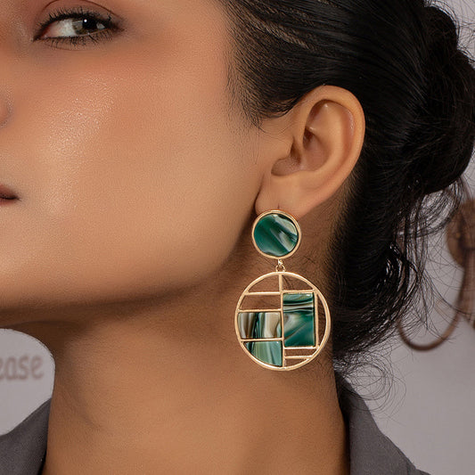 Acetic acid sheets drop earrings