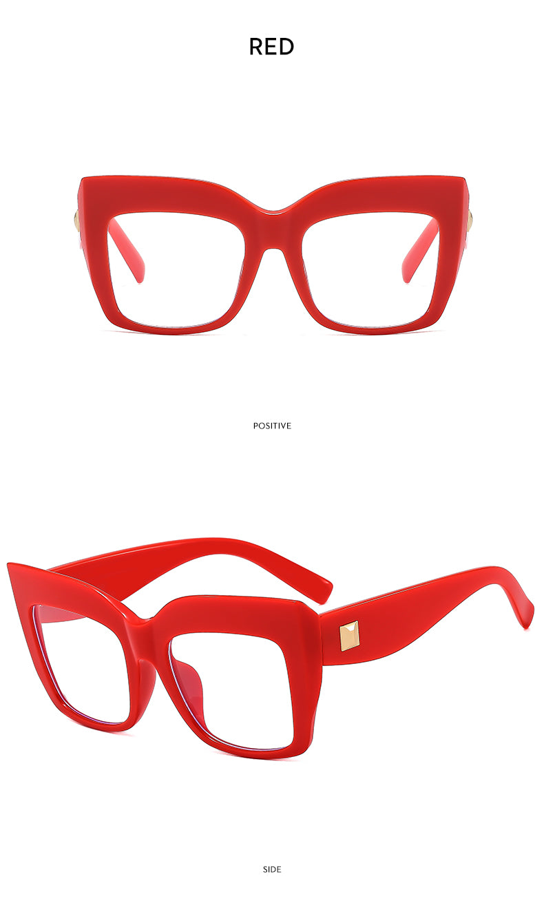 casual commute color block ac square full frame women's sunglasses