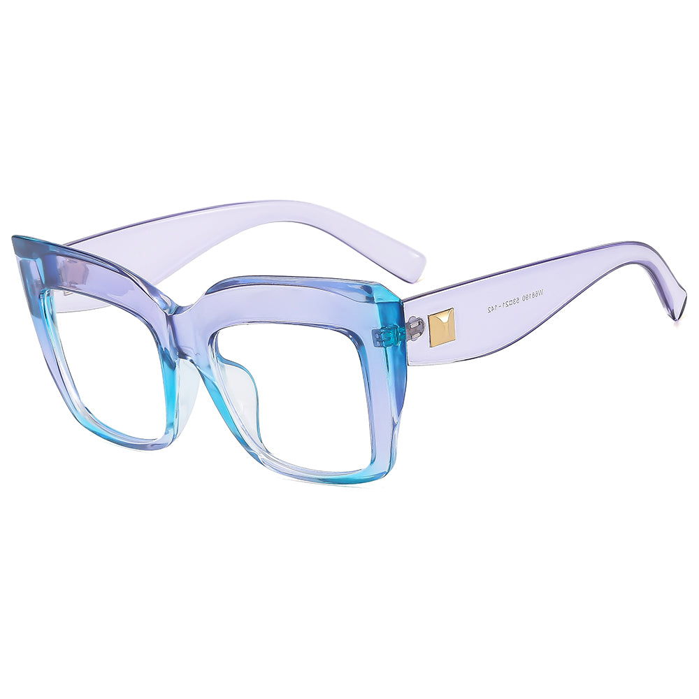 casual commute color block ac square full frame women's sunglasses