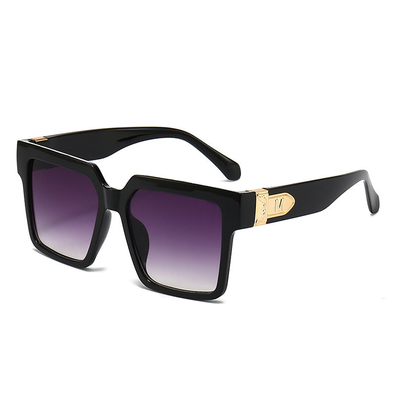 fashion gradient color ac oval frame patchwork full frame women's sunglasses
