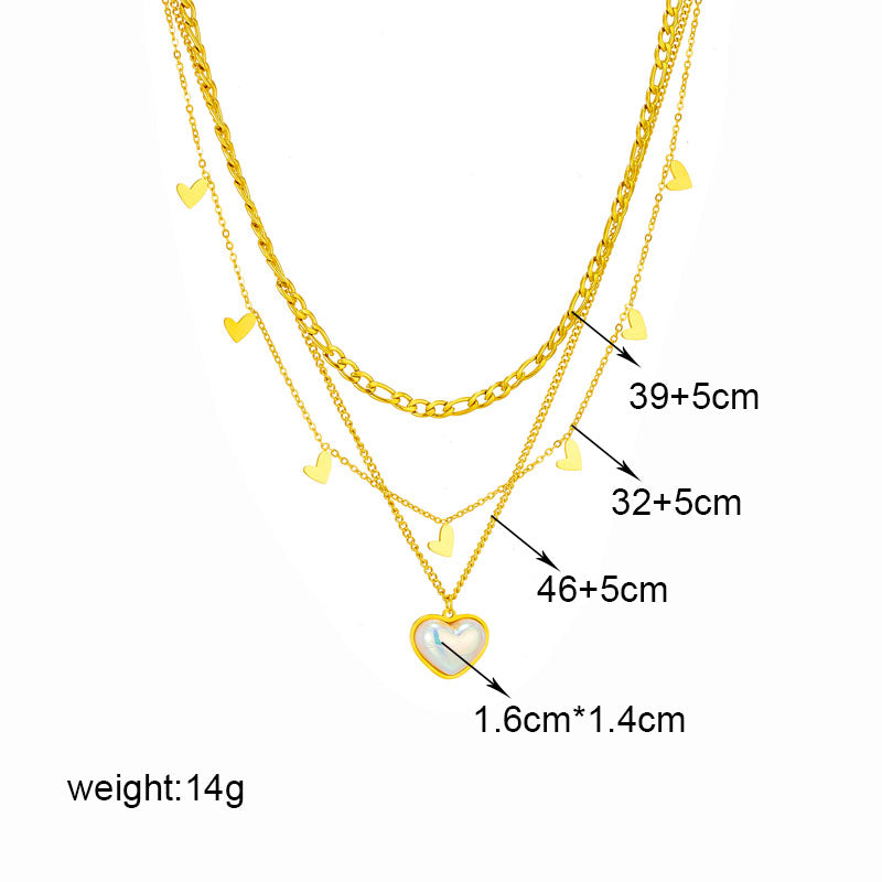 18k gold plated layered necklaces