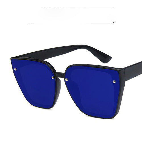 fashion geometric uv protection cat eye full frame men's sunglasses