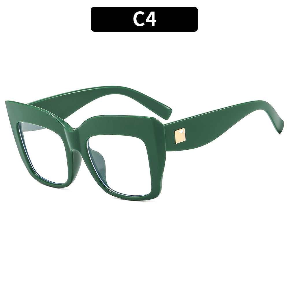 casual commute color block ac square full frame women's sunglasses