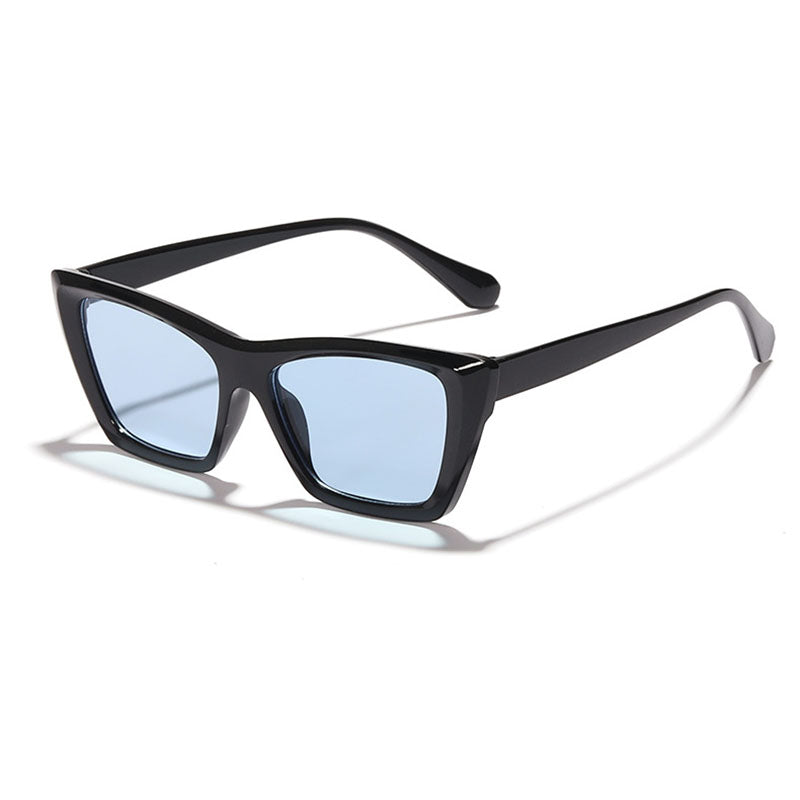 fashion leopard pc uv400 resin cat eye patchwork full frame women's sunglasses