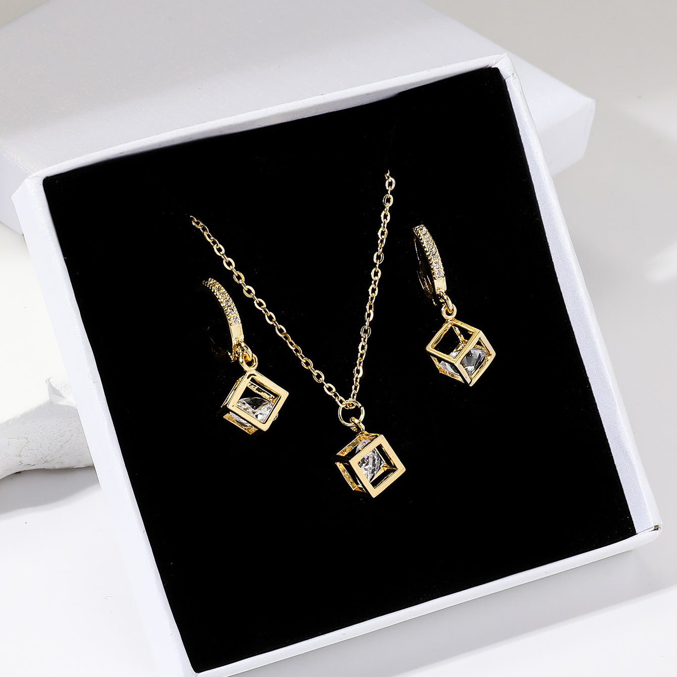18k gold plated jewelry set