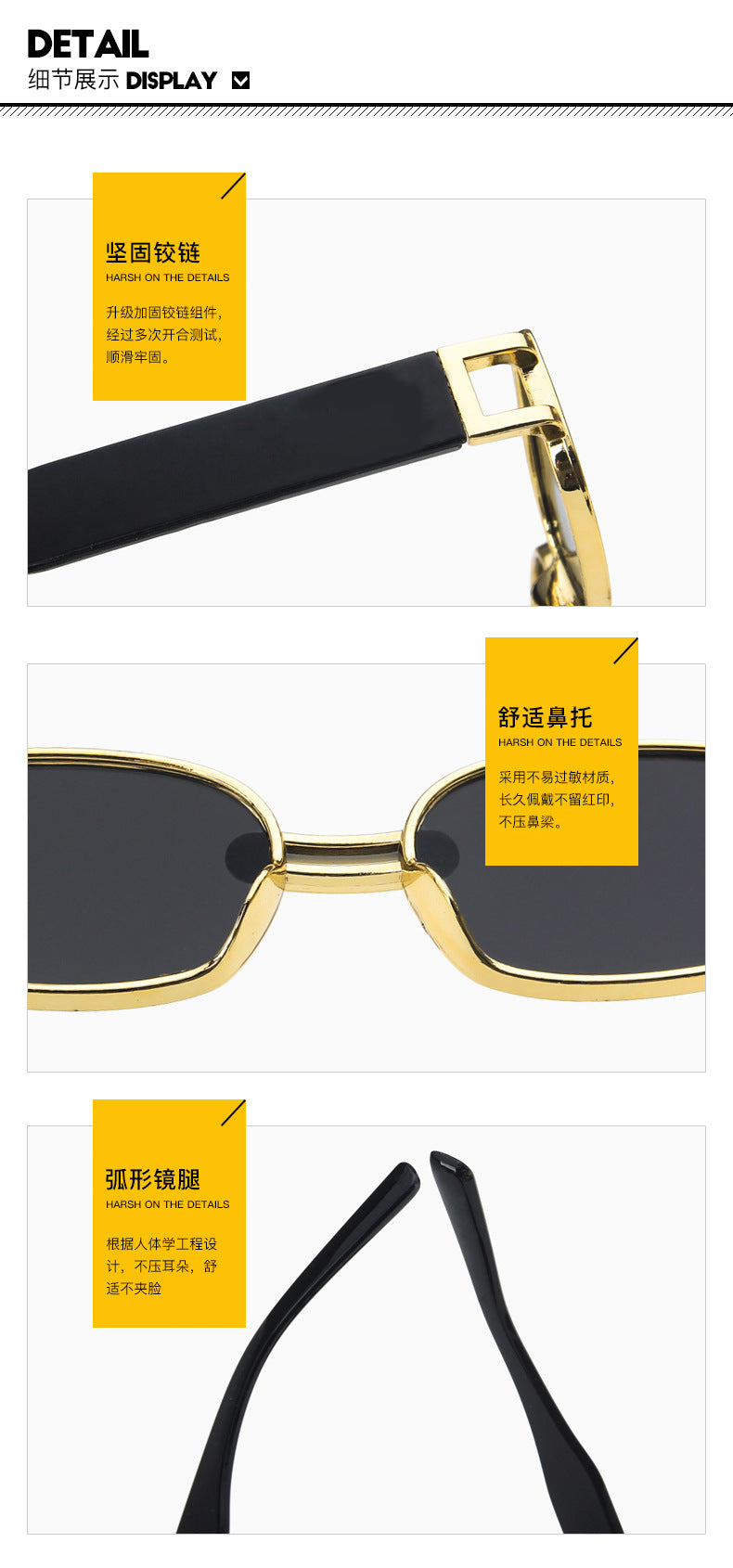 hip-hop retro vintage style women's sunglasses