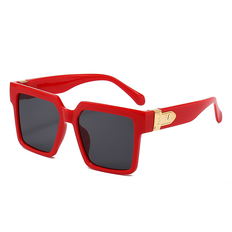 fashion gradient color ac oval frame patchwork full frame women's sunglasses