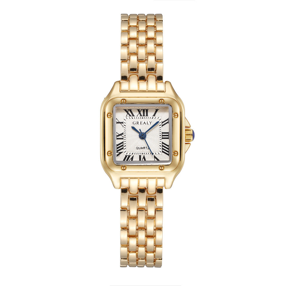 fashion geometric alloy women's watches
