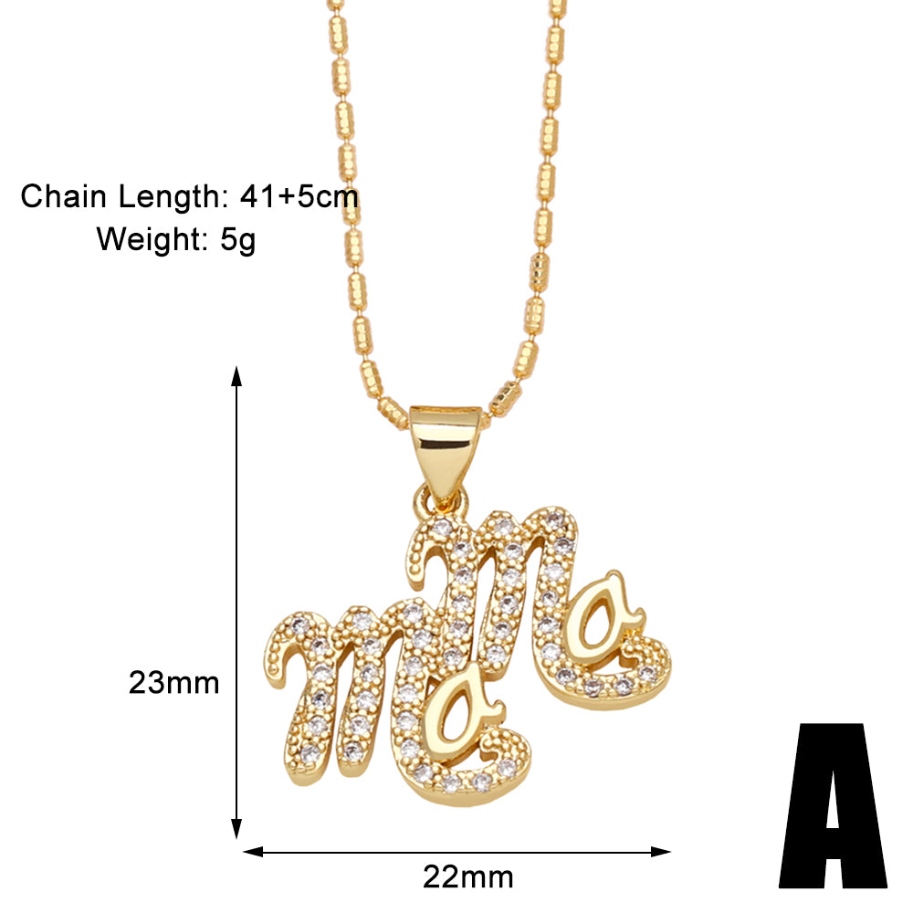 18K Gold Plated Simple Style Pendant Necklace