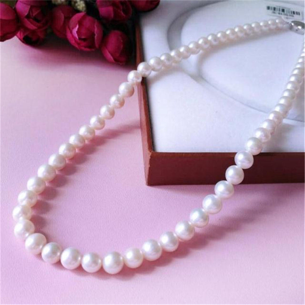 fashion geometric imitation pearl women's necklace