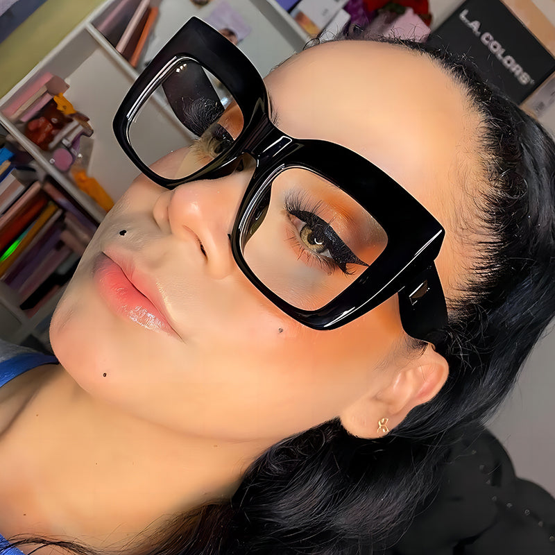 casual commute color block ac square full frame women's sunglasses