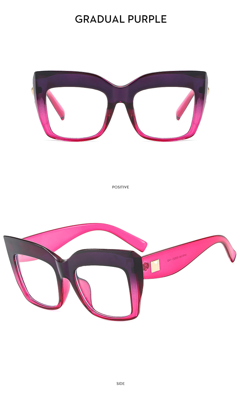 casual commute color block ac square full frame women's sunglasses