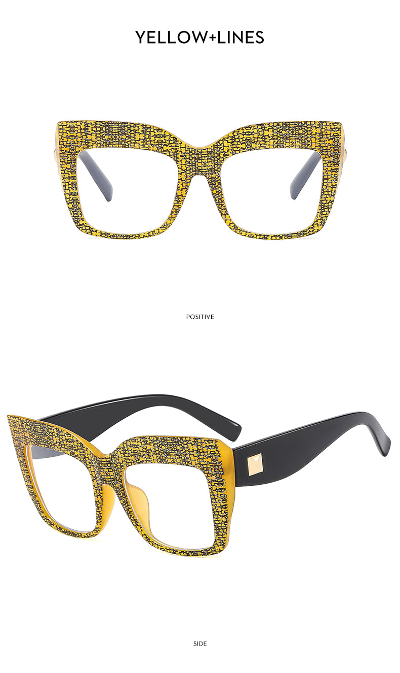 casual commute color block ac square full frame women's sunglasses