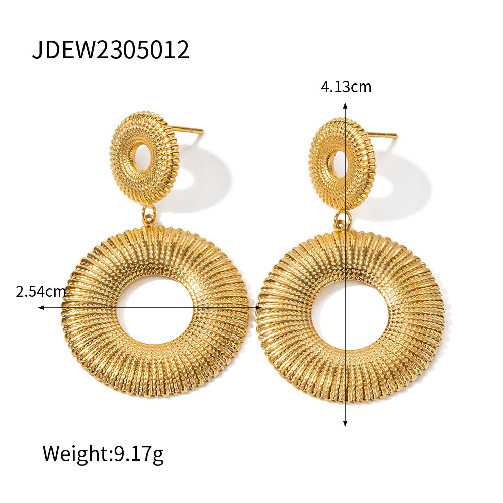 Modern style drop earrings