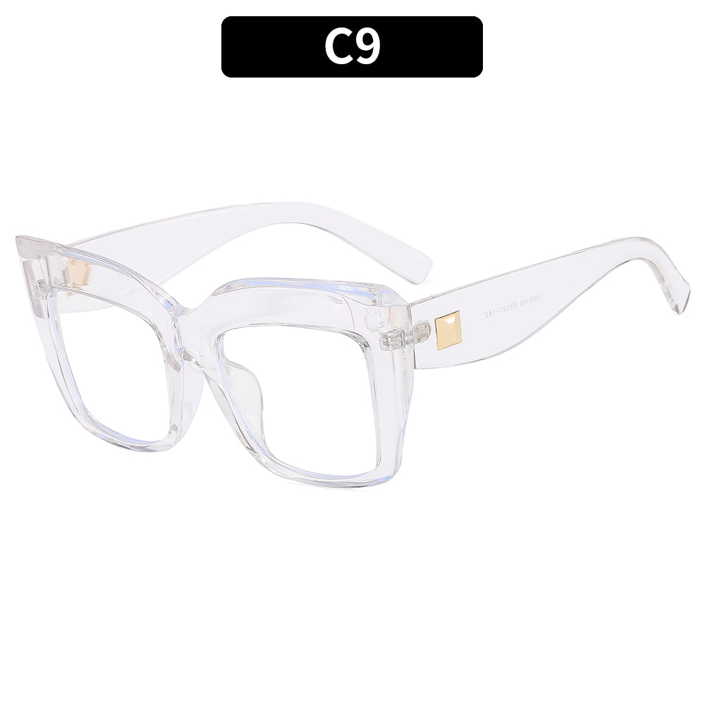 casual commute color block ac square full frame women's sunglasses
