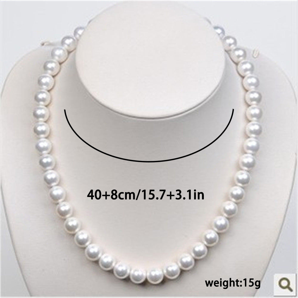 fashion geometric imitation pearl women's necklace